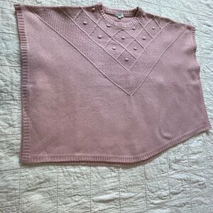 LOFT Pink Poncho Sweater